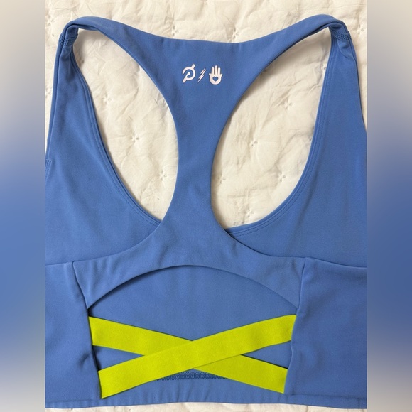 Spiritual Gangster “Knockout” Blue/Yellow 
Sports Bra Kendall Toole Peloton XXL - Picture 4 of 7